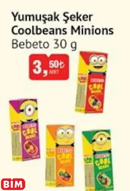BEBETO  YUMUŞAK ŞEKER COOLBEANS MİNİONS